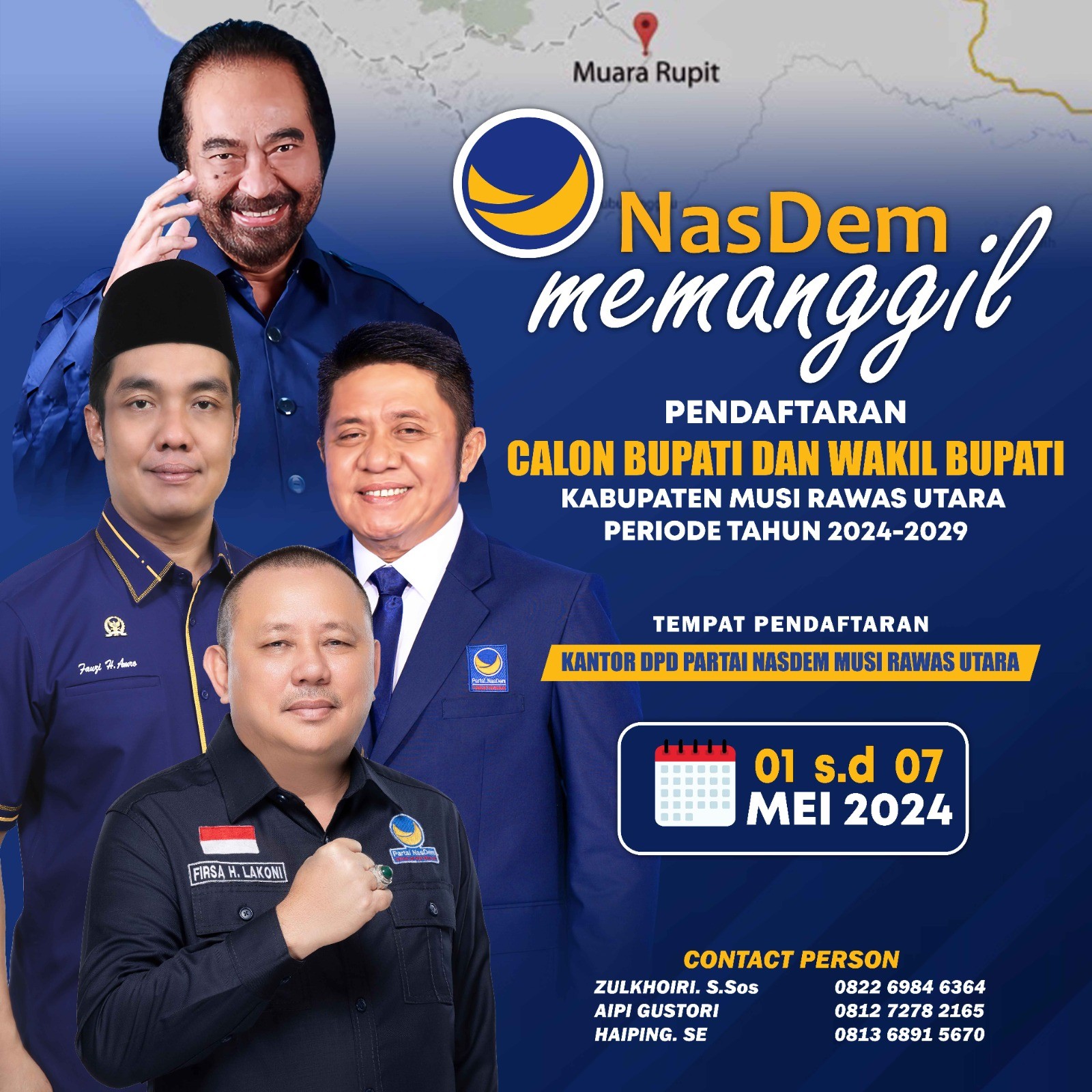 DPD Partai Nasdem Muratara Buka Pendaftaran Calon Kepala Daerah 2024 